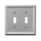 Amerelle Wall Plate, Number of Gangs: 2 Steel, Brushed Nickel Finish, Gray 149TTBN - alternate 1